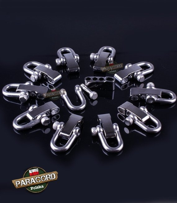 Bransoleta survivalowa z Paracordu typ "Extreme", z wplecioną metalową regulowaną szeklą, kolor: "Coyote brown - Light grey"