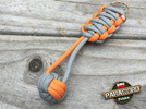 Brelok survivalowy Monkey's Fist "Pięść Małpy", kolor GERBER "Gun metal - Orange yellow"