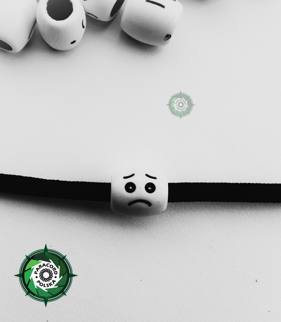 Koralik Emotikon, przeznaczona do wyrobów z Paracordu