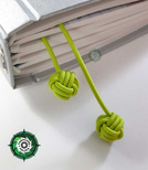 Węzłowa Zakładka Monkey Fist z paracordu dla książek i nie tylko