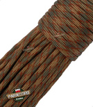 Bransoleta z Paracordu typ "X-Cobra" na klamrze z wbudowanym gwizdkiem, krzesiwem i blachą, Kolor "Coffee camo"