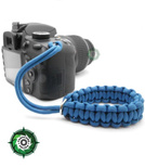 Pasek z oryginalnego Paracordu typ III 550 o siedmiu rdzeniach do aparatu, kamery, lornetki, dalomierza, typ splotu "Cobra", kolor "Blue"