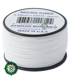Micro Cord, kolor: White - mocna poliestrowa linka o średnicy 1,18 mm.