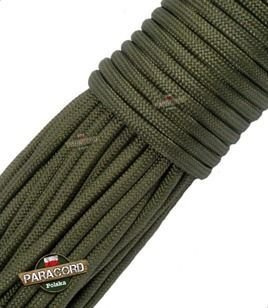 Paracord 550, kolor: Army green - linka spadochronowa z siedmioma rdzeniami