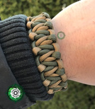 Bransoleta z Paracordu typ "Tesla", kolor: "Army Green - Coyote Brown"
