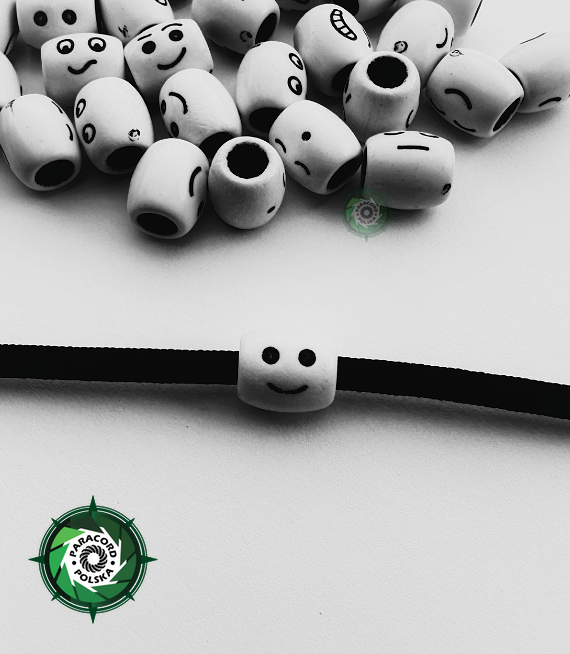 Koralik Emotikon, przeznaczona do wyrobów z Paracordu