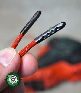 Metalowe koncówki do sznurowadeł z Paracordu kolor:"Gun Black"