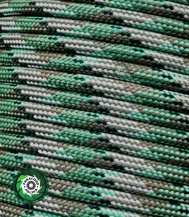 Paracord 550, kolor: Modern Green Camo - linka spadochronowa z siedmioma rdzeniami