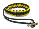 Pasek z oryginalnego Paracordu typ III 550 o siedmiu rdzeniach do aparatu, kamery, lornetki, dalomierza, typ splotu "Cobra", kolor "Black - yellow"