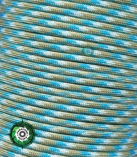 Paracord 550 Typ III, kolor: Mumbai Blue - linka spadochronowa z siedmioma rdzeniami