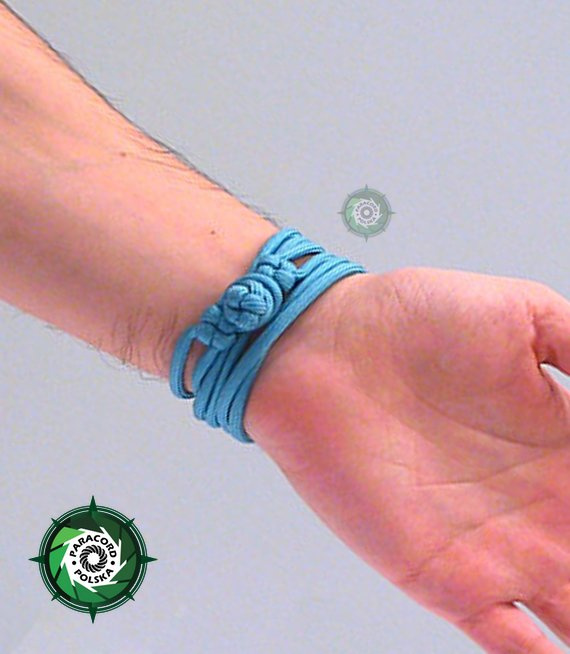 Bransoleta z Paracordu typ "Angel Light", kolor: "Sky Blue"