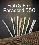 Szpula o długości 300 metrów linki "Fish & Fire" Paracord 550 Typ III Army Green z żyłką wędkarską o wytrzymałości do 3,6 kg, włóczką ogniową oraz siedmioma rdzeniami linek