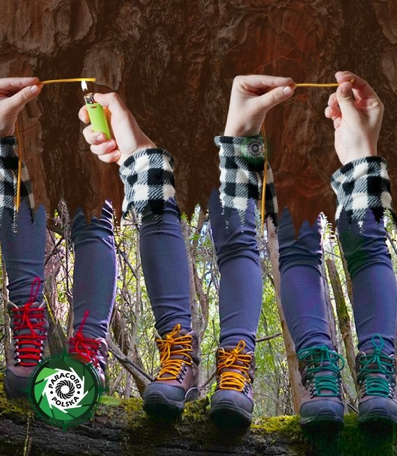 Metalowe koncówki do sznurowadeł z Paracordu kolor:"Gun Black"