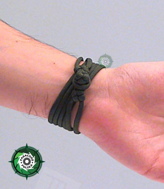 Bransoleta z Paracordu typ "Angel Light", kolor: "Army Green"