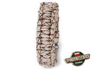 Bransoleta survivalowa z Paracordu typ "Cobra", z wplecioną metalową szeklą, kolor "Desert Camo"