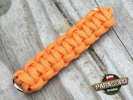 Brelok survivalowy z Paracordu 550 o splocie "Cobra", kolor "Orange yellow"