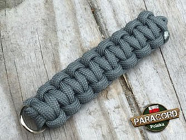 Brelok survivalowy z Paracordu 550 o splocie "Cobra", kolor "Gun metal"