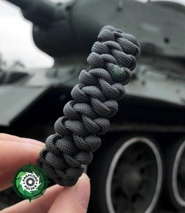 Bransoleta z Paracordu typ "Emparior", kolor: "Gun Metal"