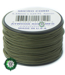 Szpulka linki Micro Cord o długości 38,1 metra, kolor: Olive Drab - mocna poliestrowa linka o średnicy 1,18 mm.