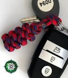 Zipper-Pull z paracordu o splocie "Emperor's Snake" długość 60-65 mm. Idealny brelok do kluczy