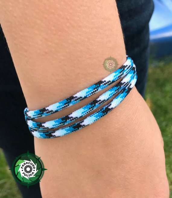 Bransoleta z Paracordu typ: "Magnetic", kolor: "Blue Snake"