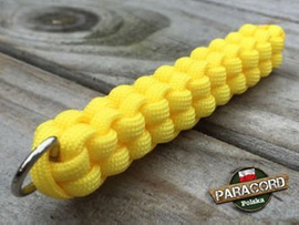 Brelok survivalowy z Paracordu 550 o splocie "Box Knot", kolor "Yellow"