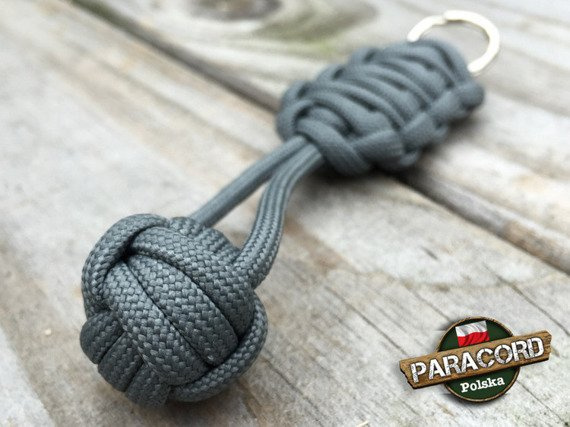 Brelok survivalowy Monkey's Fist "Pięść Małpy", kolor "Gun metal"