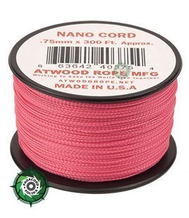 Szpulka linki Nano Cord o długości 91,45 metra, kolor: Pink - mocna poliestrowa linka o średnicy 0,75 mm.