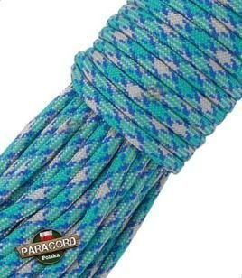 Paracord 550, kolor: Blue Shock - linka spadochronowa z siedmioma rdzeniami