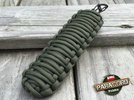 Brelok survivalowy z Paracordu 550 o splocie "Royal Cobra", kolor "Army Green" z metalową szeklą Nite Ize S-BINER
