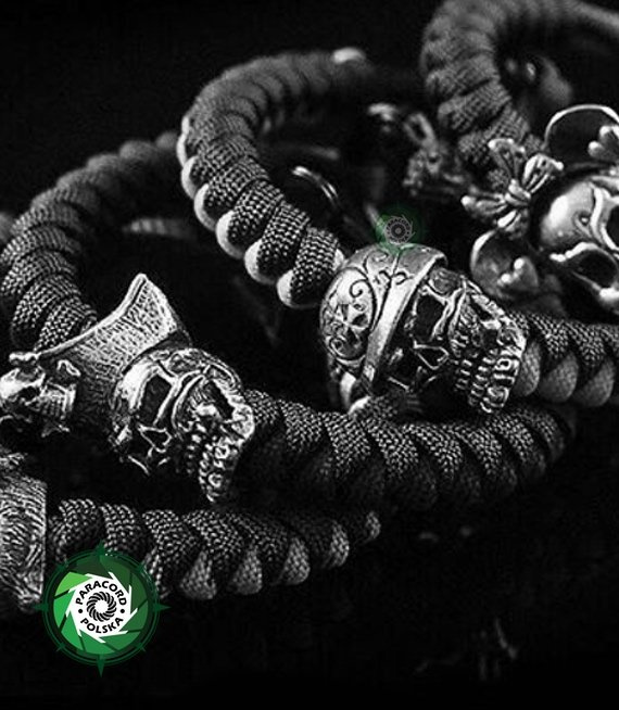 Samurajska zawieszka duża ze stopu metalu przeznaczona do wyrobów z Paracordu