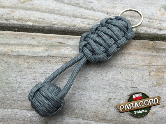 Brelok survivalowy Monkey's Fist "Pięść Małpy", kolor "Gun metal"