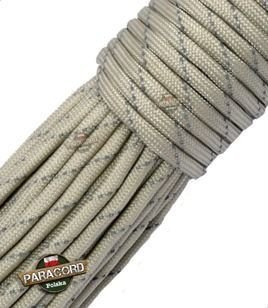 Paracord 550, kolor: Light grey reflective - odblaskowy - linka spadochronowa z siedmioma rdzeniami