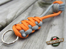 Brelok survivalowy Monkey's Fist "Pięść Małpy", kolor GERBER "Gun metal - Orange yellow"