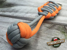Brelok survivalowy Monkey's Fist "Pięść Małpy", kolor GERBER "Gun metal - Orange yellow"