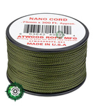 Szpulka linki Nano Cord o długości 91,45 metra, kolor: Olive Drab - mocna poliestrowa linka o średnicy 0,75 mm.