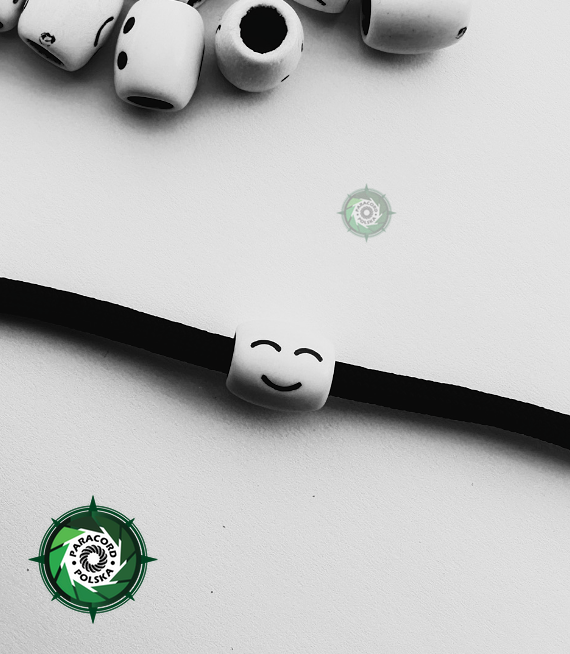 Koralik Emotikon, przeznaczona do wyrobów z Paracordu