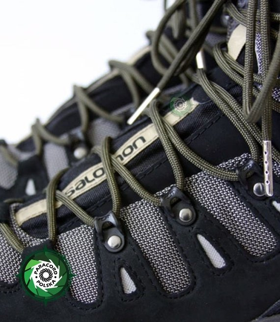 Metalowe koncówki do sznurowadeł z Paracordu kolor:"Gun Black"