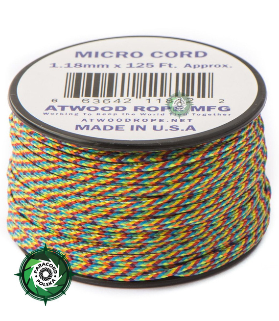 Micro Cord, kolor: Trippin - mocna poliestrowa linka o średnicy 1,18 mm.