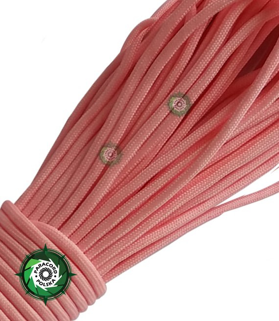 Paracord 550 Fosforescencyjny, kolor: Light Pink - linka spadochronowa z siedmioma rdzeniami