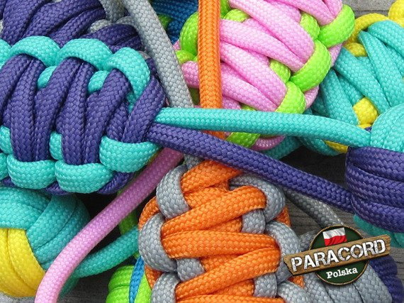 Zestaw 6 szt. breloków survivalowych Monkey's Fist "Pięść Małpy", mix kolorów