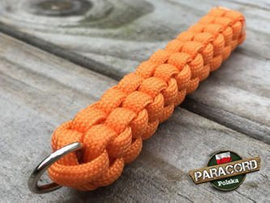 Brelok survivalowy z Paracordu 550 o splocie "Box Knot", kolor "Orange yellow"