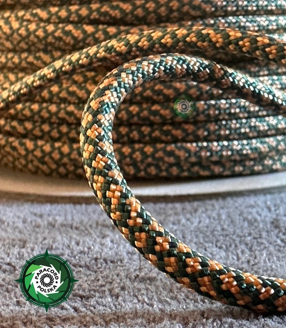 Paracord 550 Typ III, kolor: Army Green Coyote Snake - linka spadochronowa z siedmioma rdzeniami
