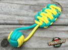 Brelok survivalowy Monkey's Fist "Pięść Małpy", kolor "Acid blue - Yellow"