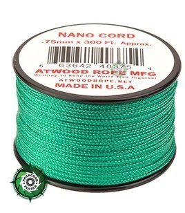 Nano Cord, kolor: Teal - mocna poliestrowa linka o średnicy 0,75 mm.