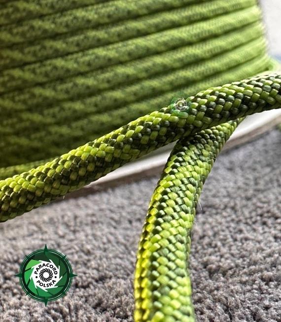 Paracord 550 Typ III, kolor: Roller Neon Green - linka spadochronowa z siedmioma rdzeniami