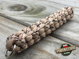 Brelok survivalowy z Paracordu 550 o splocie "Box Knot", kolor "Desert camo"