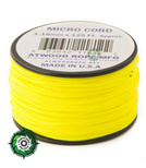 Szpulka linki Micro Cord o długości 38,1 metra, kolor: Yellow - mocna poliestrowa linka o średnicy 1,18 mm.