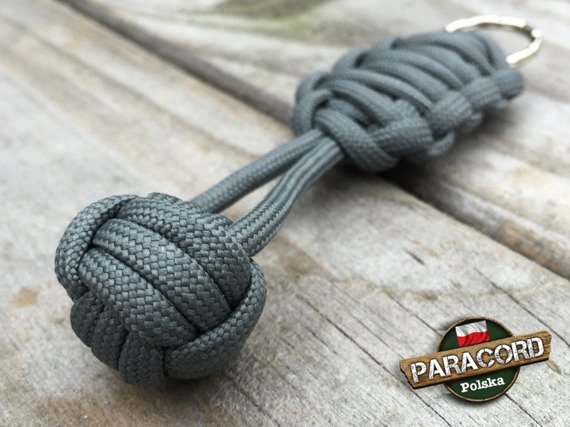 Brelok survivalowy Monkey's Fist "Pięść Małpy", kolor "Gun metal"