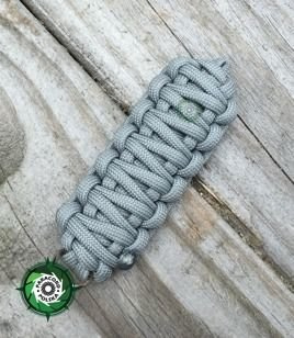 Brelok survivalowy z Paracordu 550 o splocie "King Cobra", kolor "Neutral grey"